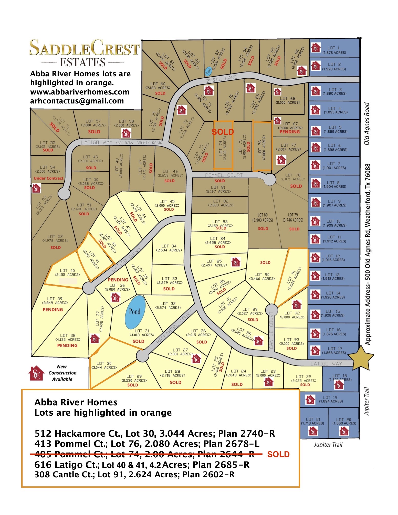 SaddleCrest Estates - Abba River Homes