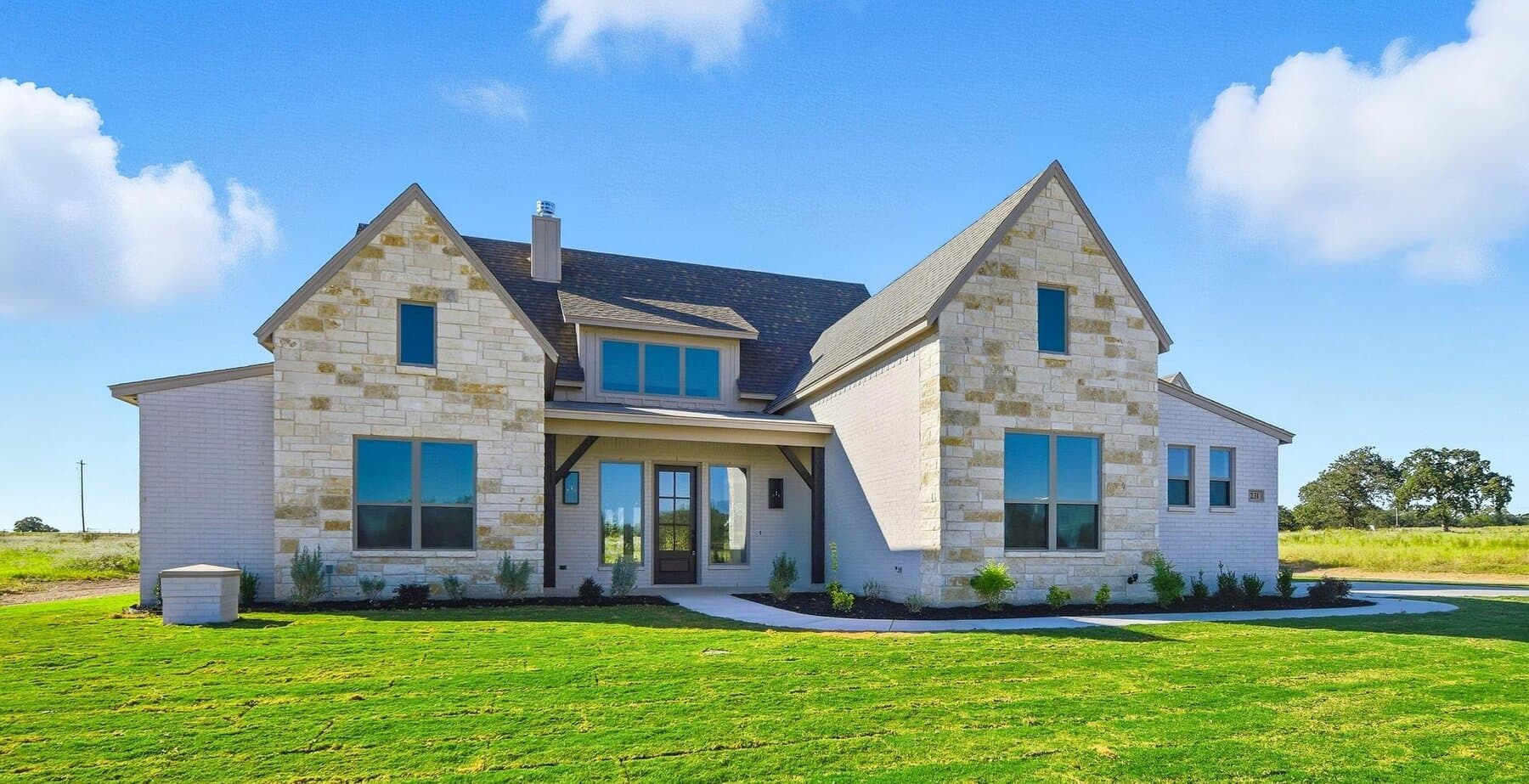 Abba River Homes exterior on Sweetgrass Drive in Prairie Winds Estates.