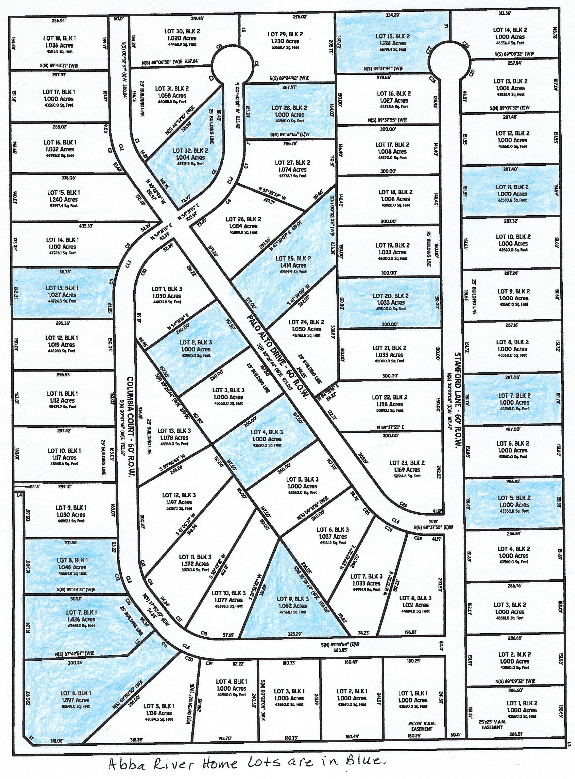 Stanford Estates Lots 1 Springtown - Abba River Homes